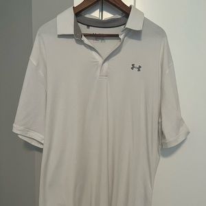 Men’s White Under Armour XXL golf shirt